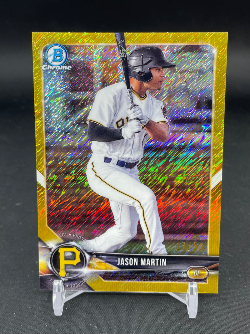 2018 TOPPS BOWMAN CHROME GOLD SHIMMER REFRACTOR - J. MARTIN - #BCP41 - #'D/50