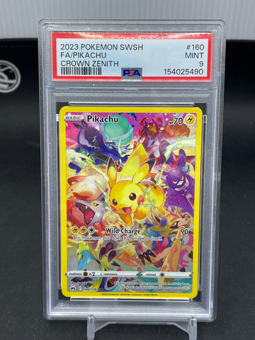 POKEMON - CROWN ZENITH - PIKACHU - FULL ART - #160 - PSA 9