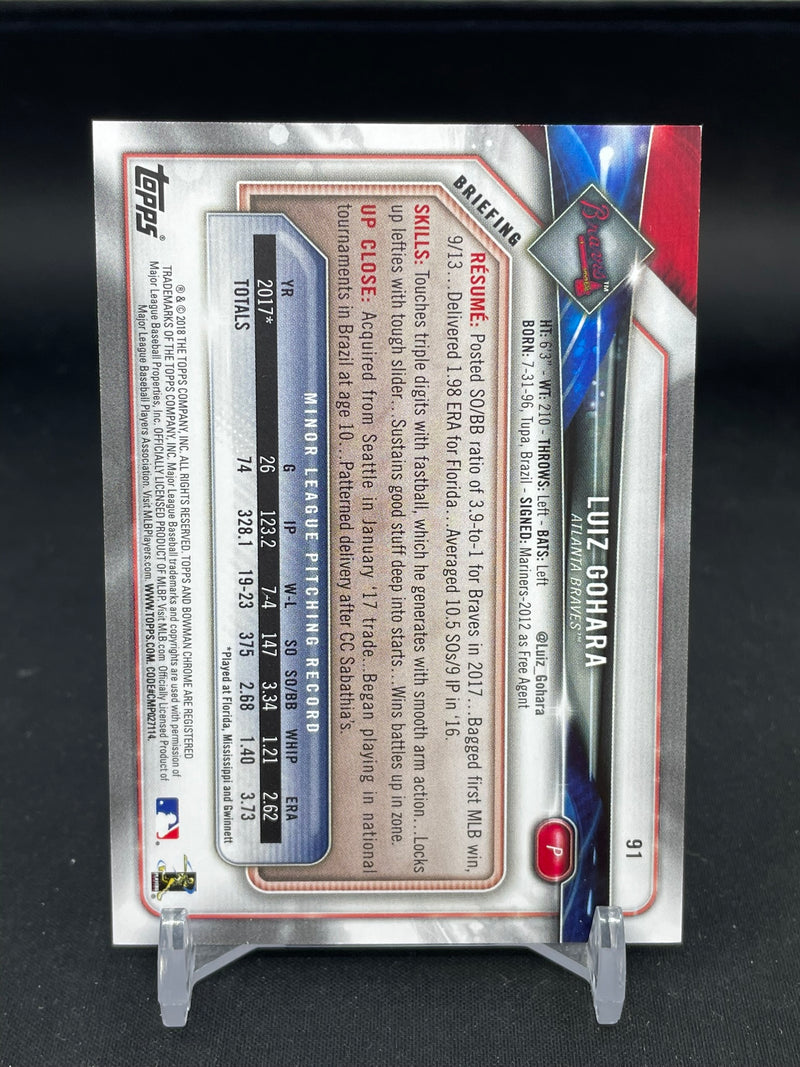 2018 TOPPS BOWAN - SKY BLUE - L. GOHARA - #91 - #'D/499 - RC