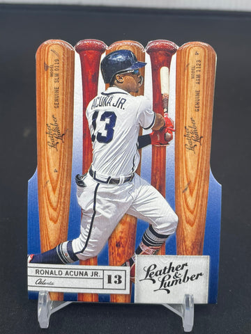 2019 PANINI LEATHER & LUMBER - R. ACUNA JR. - #73 - DIE CUT