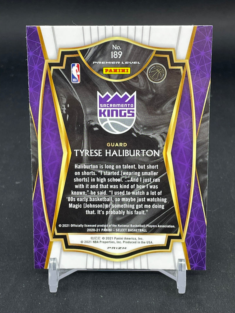 2021 PANINI SELECT - CRACKED ICE BLUE WHITE PURPLE PRIZM - T. HALIBURTON -
