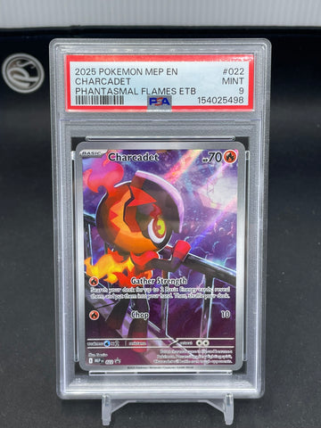 POKEMON - PHANTASMAL FLAMES - CHARCADET - FULL ART PROMO - #022 - PSA 9