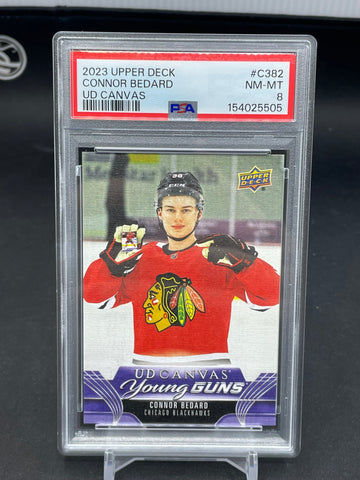 2023 UPPER DECK EXTENDED SERIES - UD CANVAS - YOUNG GUNS - C. BEDARD - #C382 - PSA 8 - RC