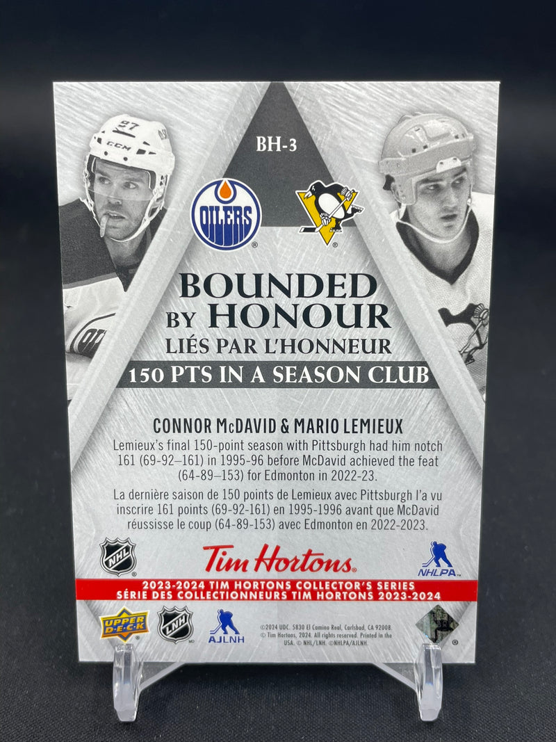 2023 UPPER DECK TIM HORTONS - BOUNDED BY HONOUR - C. MCDAVID / M. LEMIEUX -