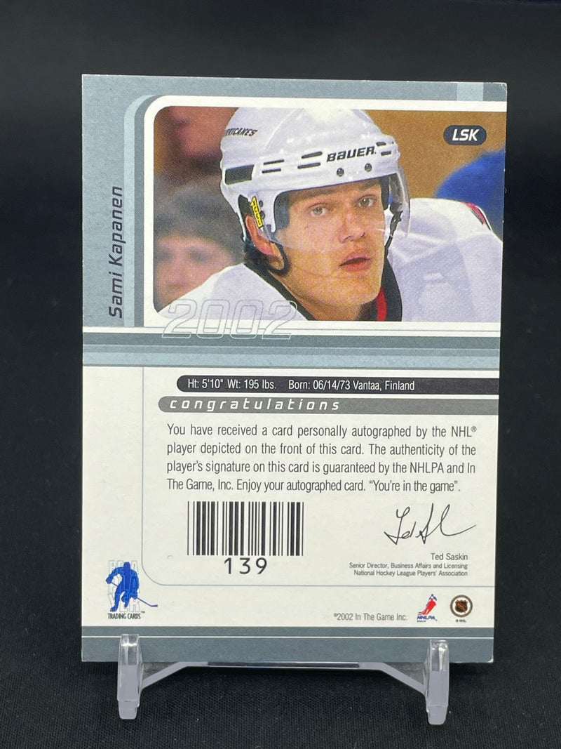 2002 IN THE GAME SIGNATURE SERIES - S. KAPANEN -