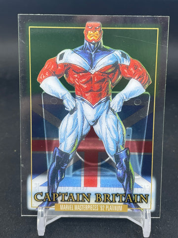 2024 UPPER DECK MARVEL MASTERPIECES '92 PLATINUM - CLEAR CUT - CAPTAIN BRITAIN - #15