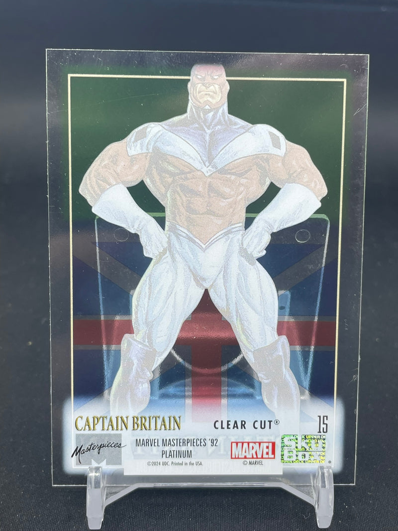 2024 UPPER DECK MARVEL MASTERPIECES '92 PLATINUM - CLEAR CUT - CAPTAIN BRITAIN -