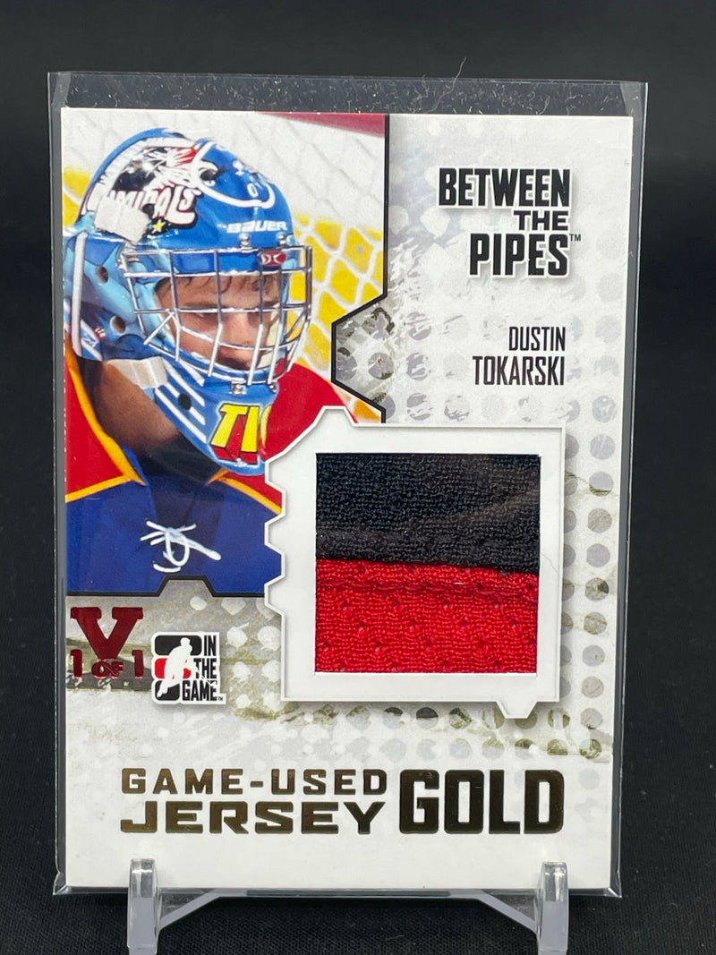 2009 IN THE GAME BETWEEN THE PIPES - GAME-USED JERSEY GOLD - D. TOKARSKI -
