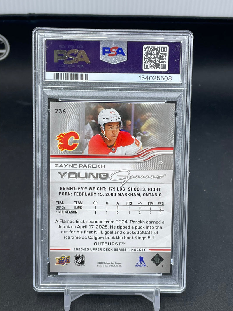 2025 UPPER DECK SERIES ONE - OUTBURST - YOUNG GUNS - Z. PAREKH -