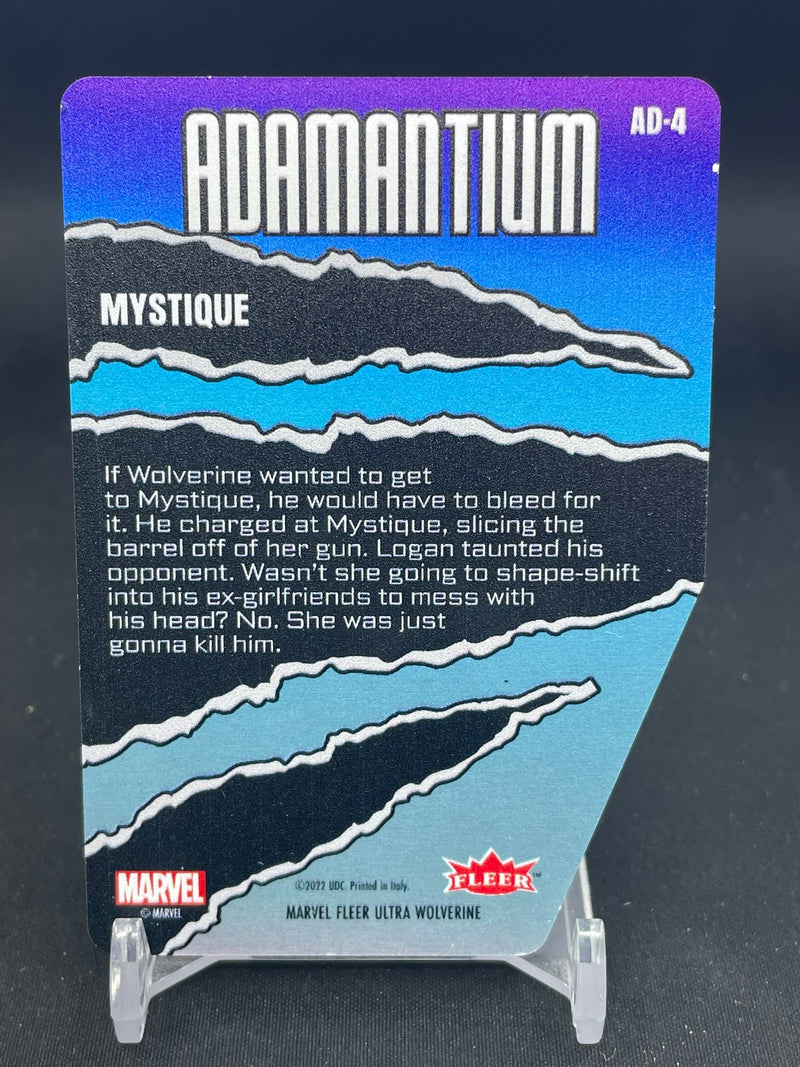 2022 UPPER DECK MARVEL FLEER ULTRA WOLVERINE - ADAMANTIUM - MYSTIQUE -