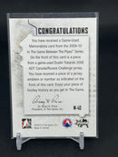 2009 IN THE GAME BETWEEN THE PIPES - GAME-USED JERSEY GOLD - D. TOKARSKI -