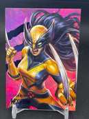 2022 UPPER DECK MARVEL FLEER ULTRA WOLVERINE - BLUE FOIL - X-23 - #35 - #'D/181