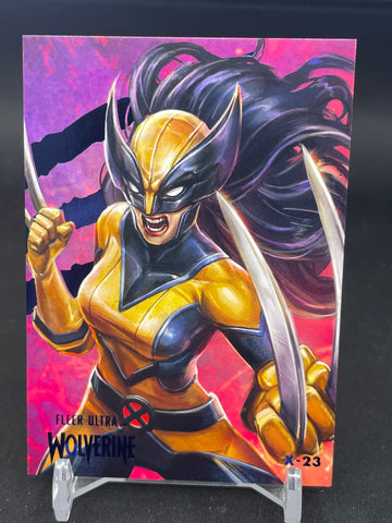 2022 UPPER DECK MARVEL FLEER ULTRA WOLVERINE - BLUE FOIL - X-23 - #35 - #'D/181