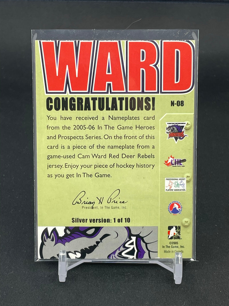 2005 IN THE GAME HEROES & PROSPECTS - SILVER VERSION - NAMEPLATES - C. WARD -