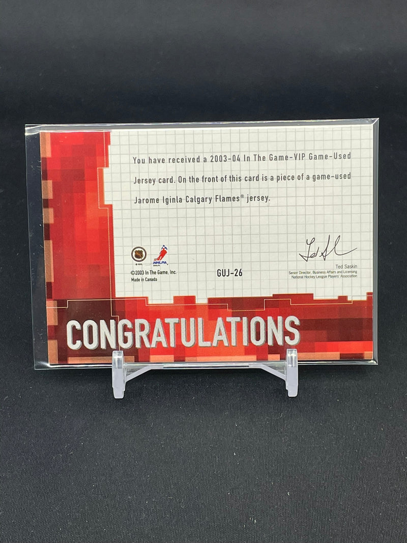2003 IN THE GAME VIP - GAME-USED JERSEY - J. IGINLA -