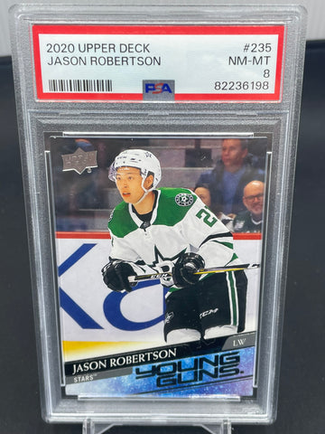 2020 UPPER DECK SERIES ONE - YOUNG GUNS - J. ROBERTSON - #235 - PSA 8 - RC