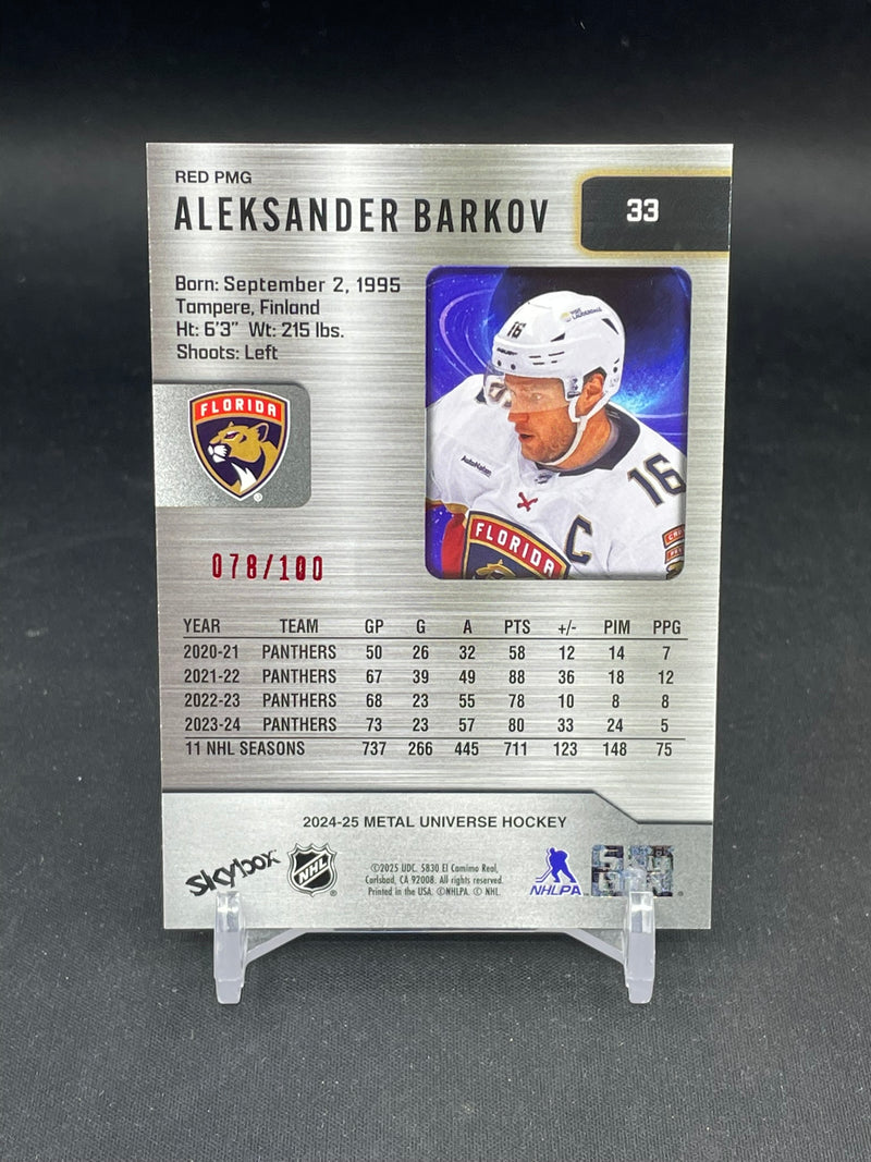 2024 UPPER DECK SKYBOX METAL UNIVERSE - RED PMG - A. BARKOV - #33 - #'D/100