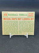 1959 TOPPS BASEBALL THRILLS - ACTION PHOTOS - S. MUSIAL -