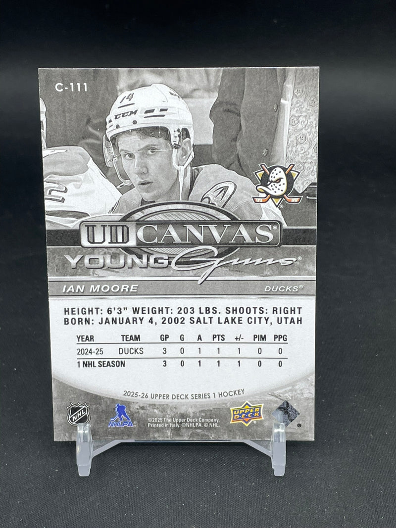 2025 UPPER DECK SERIES ONE - B/W - UD CANVAS - YOUNG GUNS - I. MOORE -