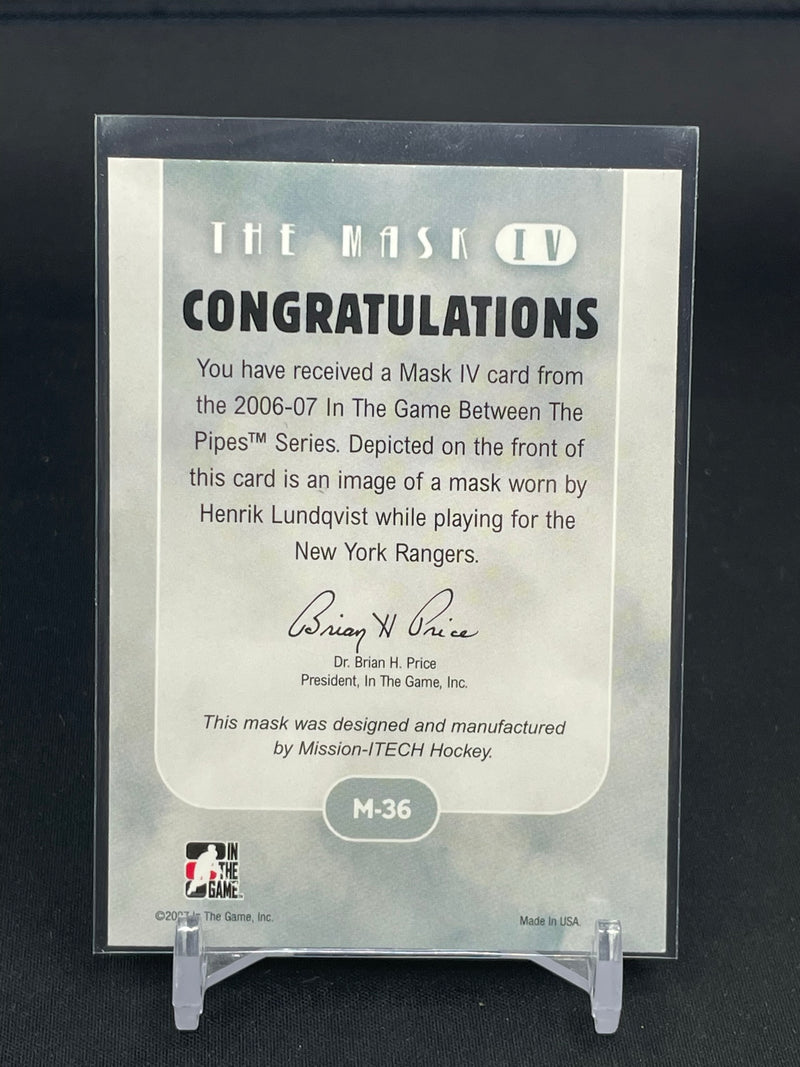 2006 IN THE GAME BETWEEN THE PIPES - VAULT 1 OF 5 - THE MASK IV - H. LUNDQVIST -