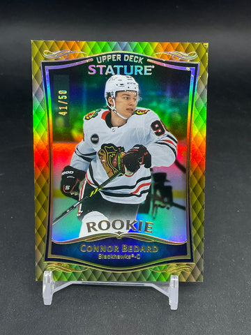 2023 UPPER DECK STATURE - GOLD - C. BEDARD - #32 - #'D/50 - RC