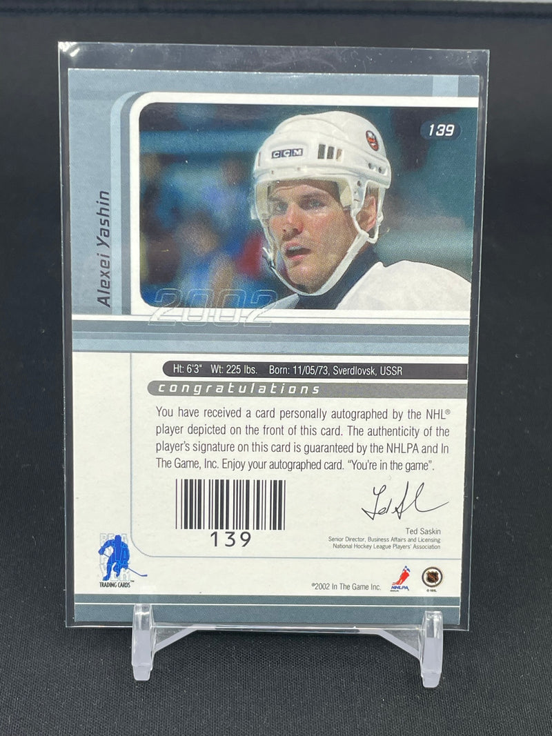 2002 IN THE GAME SIGNATURE SERIES - A. YASHIN -