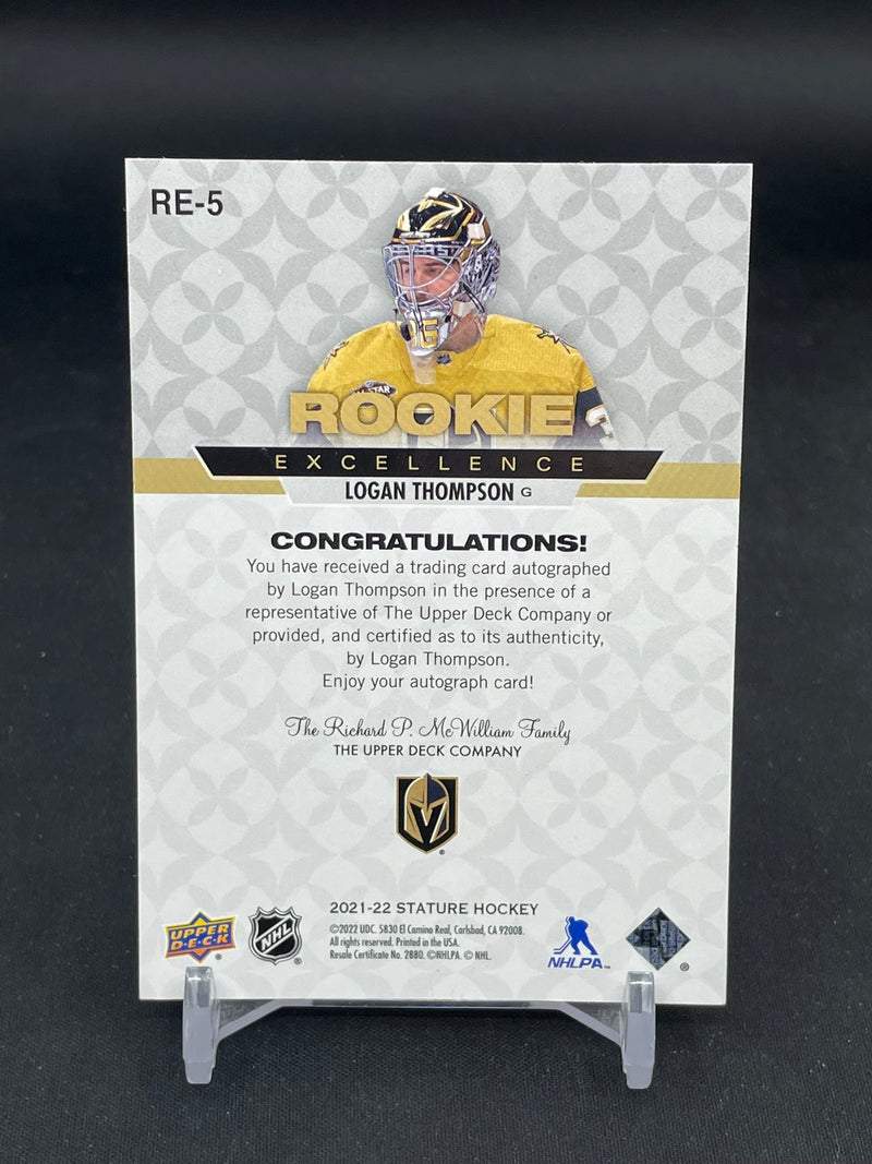 2021 UPPER DECK STATURE - ROOKIE EXCELLENCE - L. THOMPSON - #RE-5 - #'D/10 - AUTOGRAPH - RC
