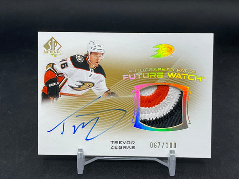 2021 UPPER DECK SP AUTHENTIC - FUTURE WATCH PATCH AUTO - T. ZEGRAS - #FWAP-TZ - #'D/100 - RELIC - AUTOGRAPH - RC
