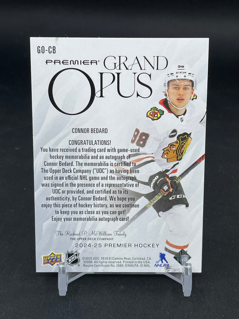 2024 UPPER DECK PREMIER - GRAND OPUS - C. BEDARD - #GO-CB - #'D/15 - RELIC - AUTOGRAPH