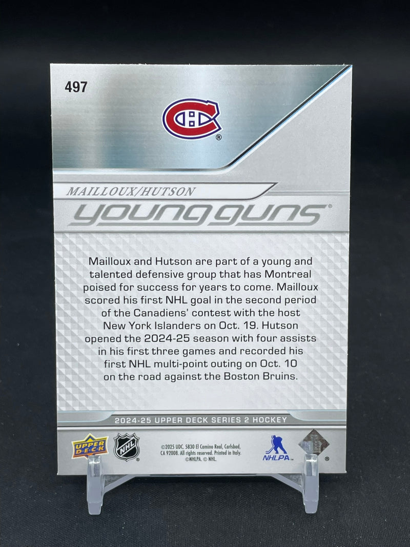 2024 UPPER DECK SERIES TWO - DELUXE - YOUNG GUNS TEAMMATES - L. MAILLOUX / L. HUTSON - #497 - #'D/250