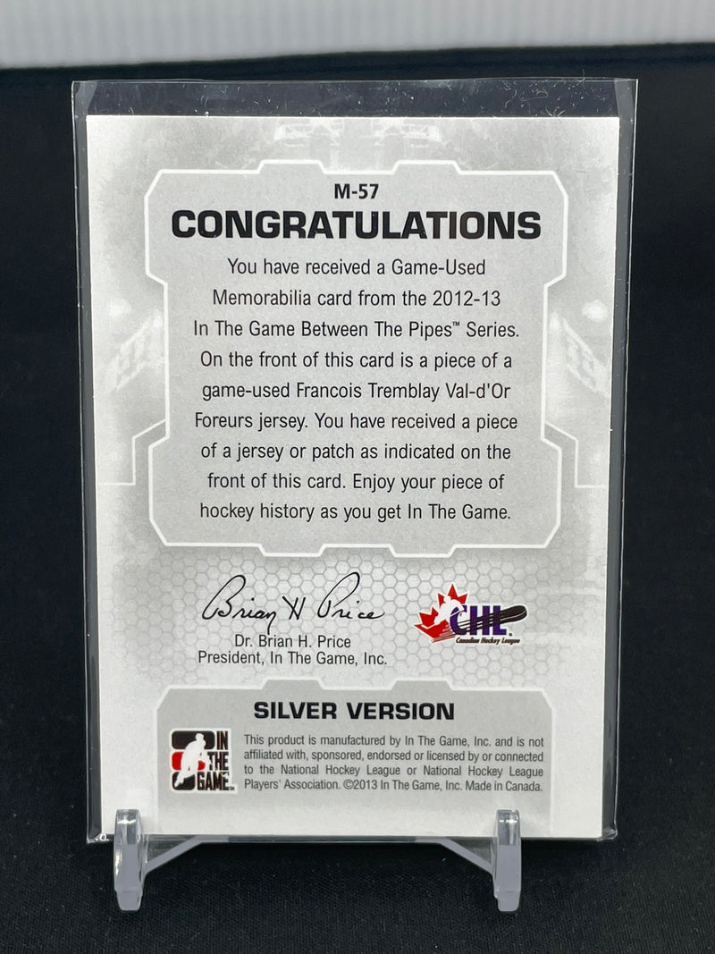 2012 IN THE GAME BETWEEN THE PIPES - SILVER VERSION - F. TREMBLAY -