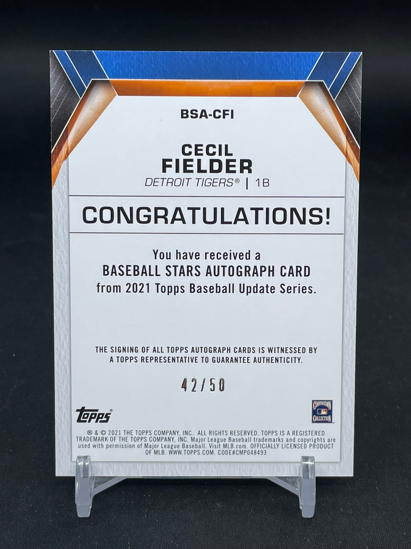 2021 TOPPS UPDATE SERIES - BASEBALL STARS - C. FIELDER - #BSA-CFI - #'D/50 - AUTOGRAPH