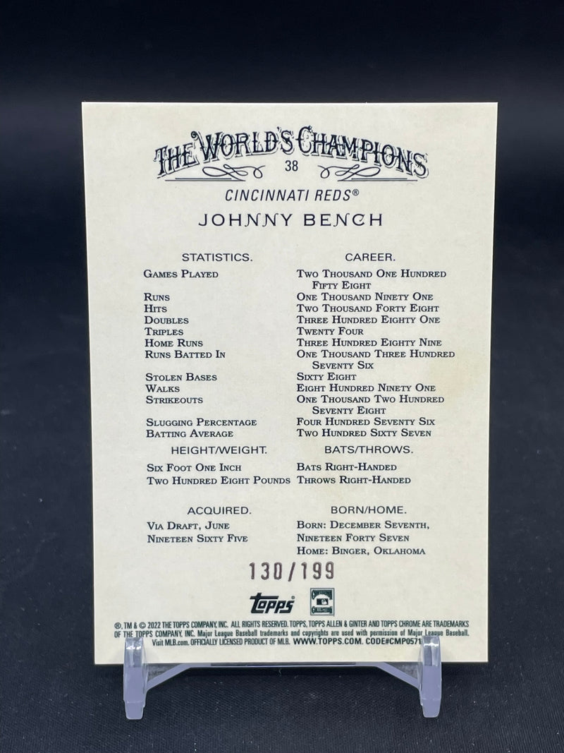 2022 TOPPS ALLEN & GINTER CHROME - MAGENTA - J. BENCH - #38 - #'D/199