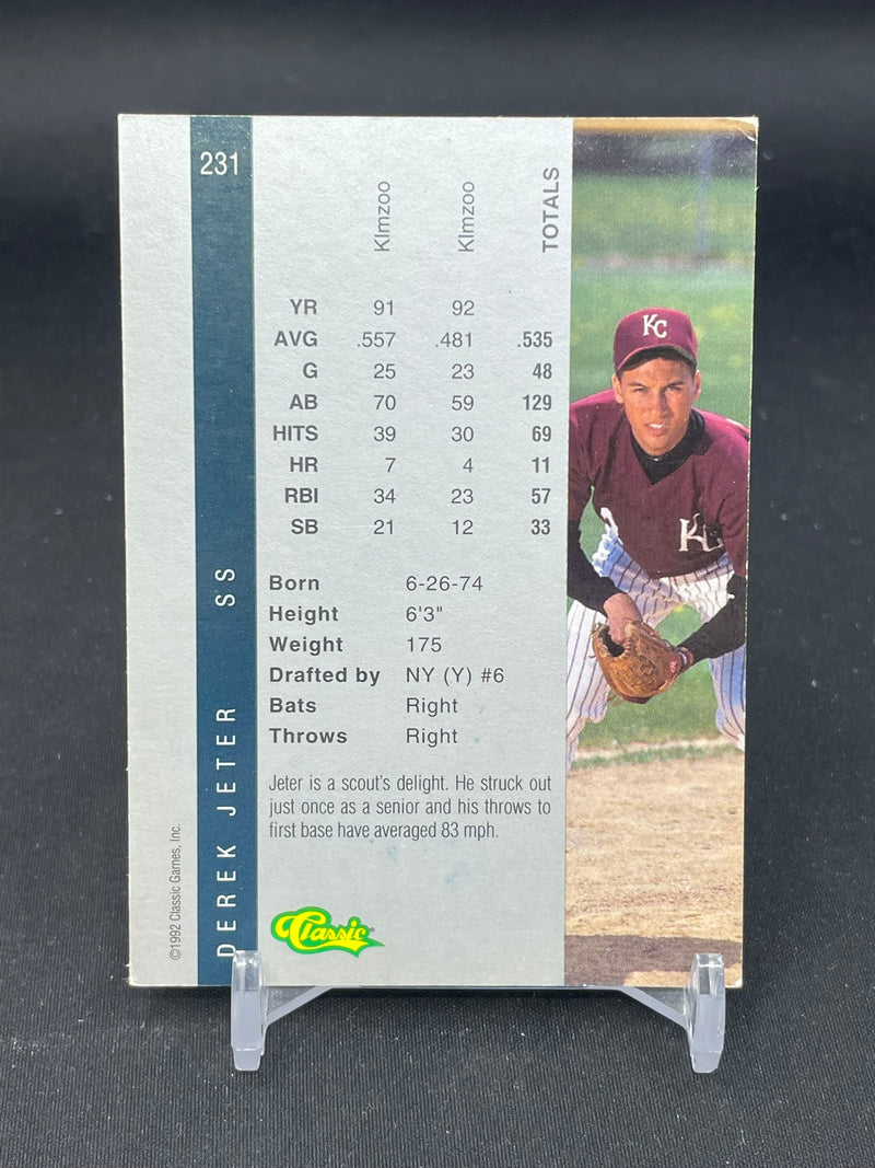 1992 CLASSIC GAMES - FOUR SPORT DRAFT PICK - D. JETER -