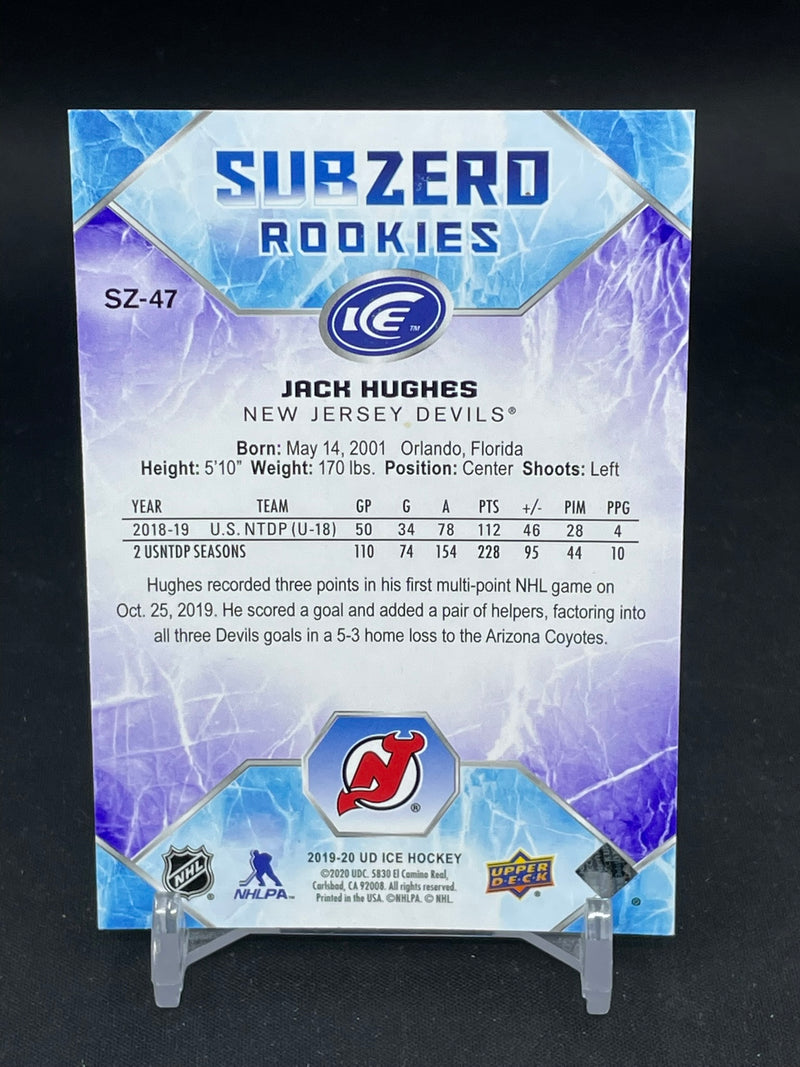 2019 UPPER DECK ICE - SUBZERO ROOKIES - J. HUGHES - #SZ-47 - #'D/999 - RC