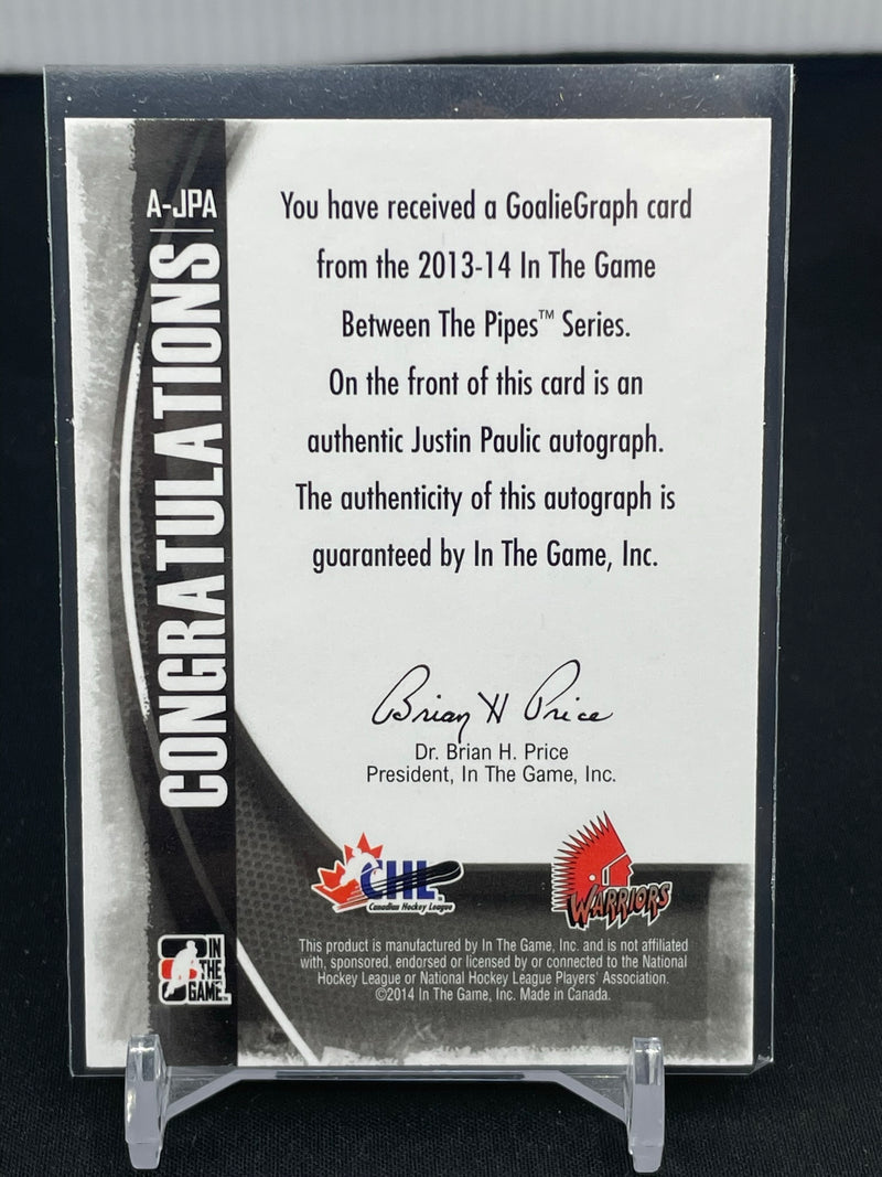 2013 IN THE GAME BETWEEN THE PIPES - GOALIEGRAPH - J. PAULIC -