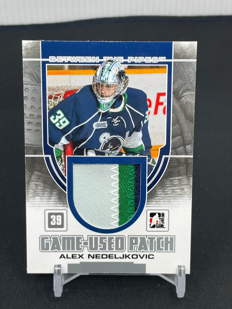 2013 IN THE GAME BETWEEN THE PIPES - GAME-USED PATCH - SILVER VERSION - A. NEDELJKOVIC -