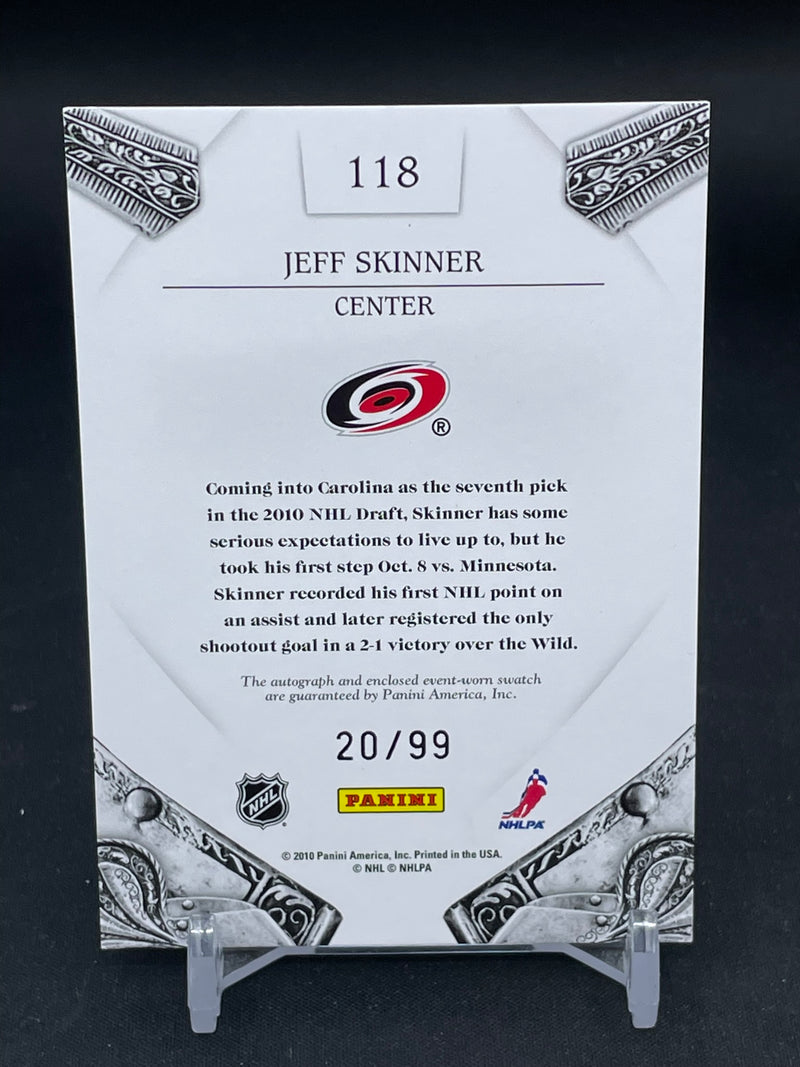 2010 PANINI CROWN ROYALE - ROOKIE SILHOUETTE - J. SKINNER - #118 - #'D/99 - RELIC - AUTOGRAPH - RC