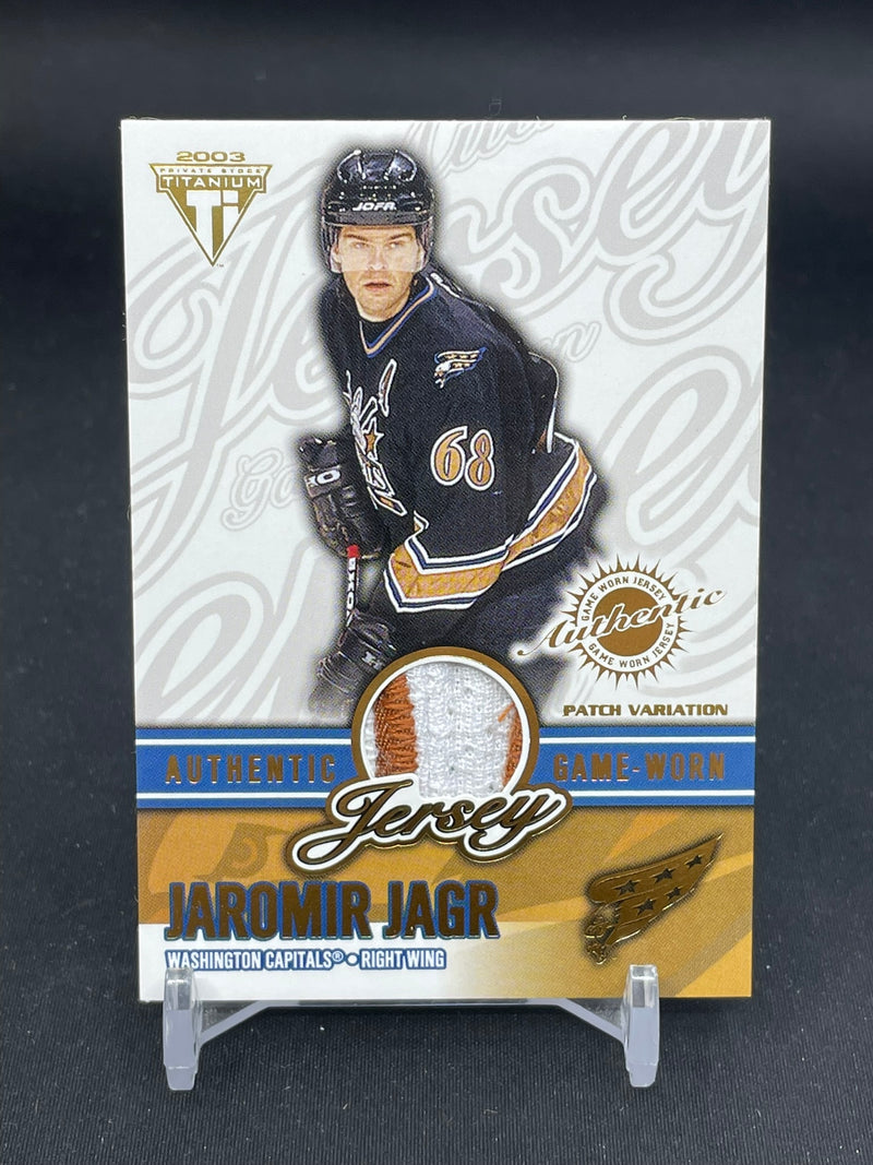 2002 PACIFIC TITANIUM - PATCH VARIATION - J. JAGR - #74 - #'D/100 - RELIC