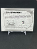2011 IN THE GAME BETWEEN THE PIPES - SILVER VERSION - GAME-USED PATCH - R. LUONGO -