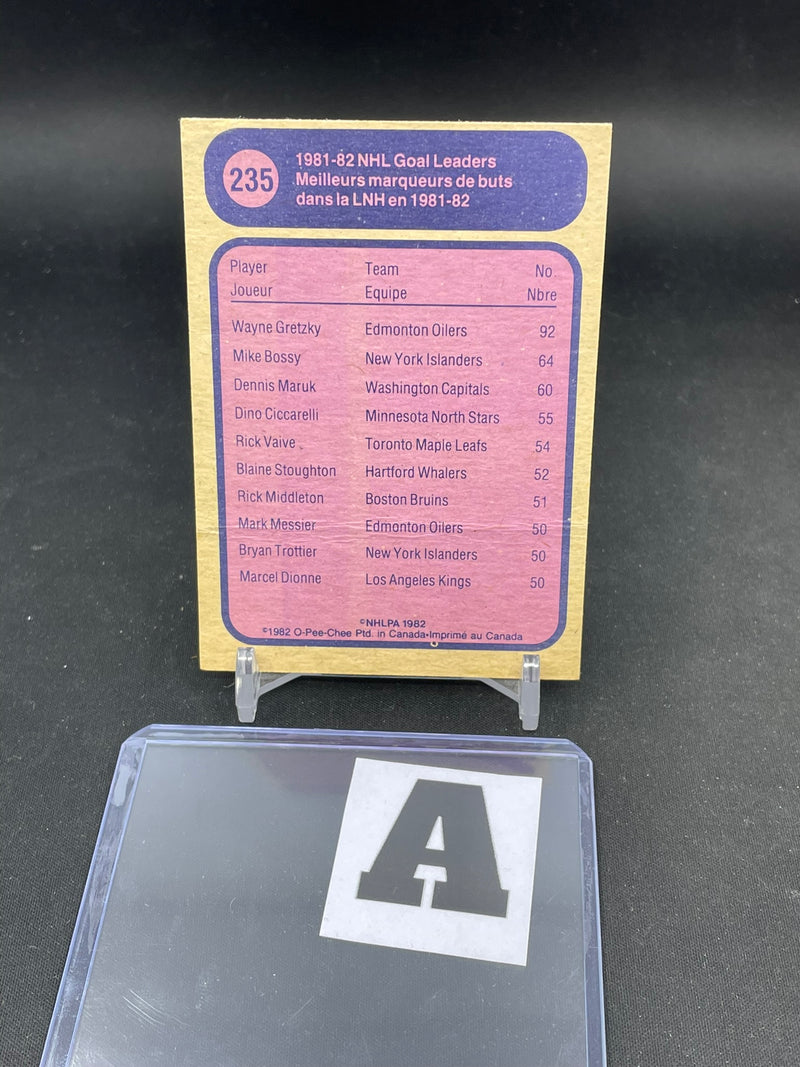 1982 O-PEE-CHEE - NHL GOAL LEADER - W. GRETZKY -