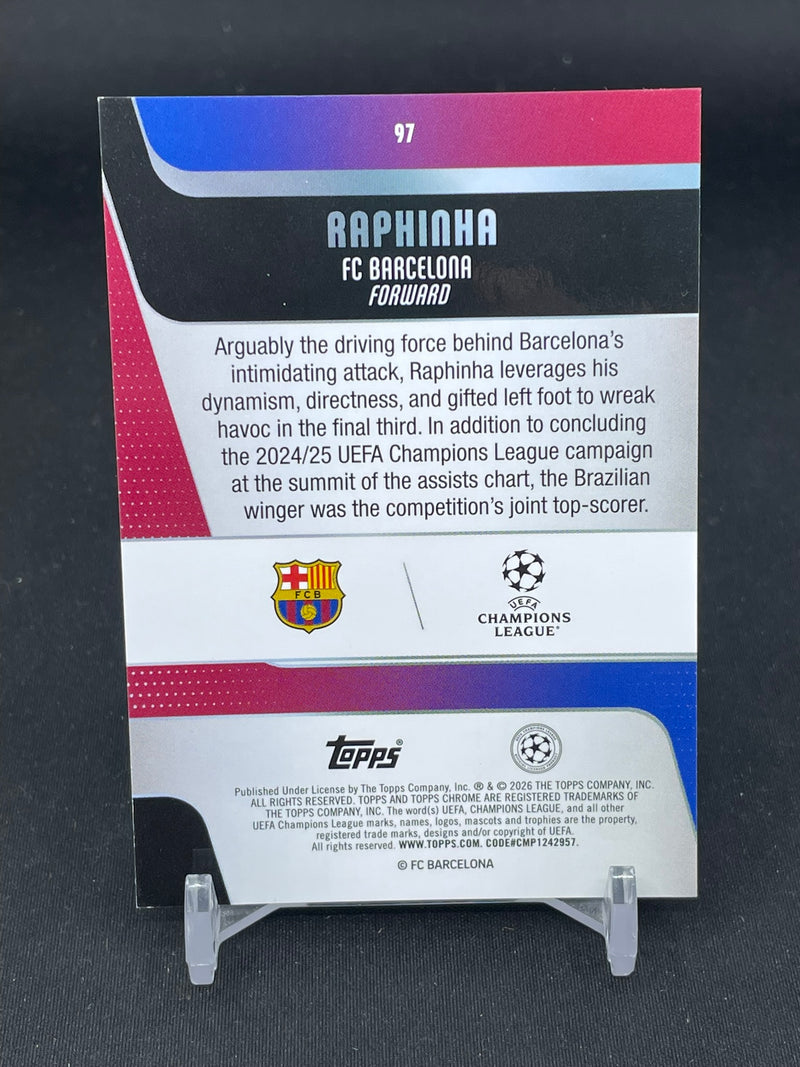 2025 TOPPS CHROME - PURPLE MINI DIAMONDS - RAPHINHA - #97 - #'D/75