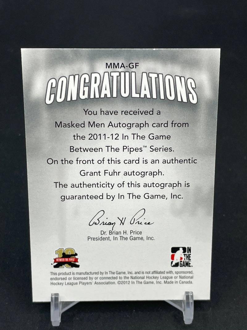 2011 IN THE GAME BETWEEN THE PIPES - MASKED MEN AUTOGRAPH - G. FUHR -