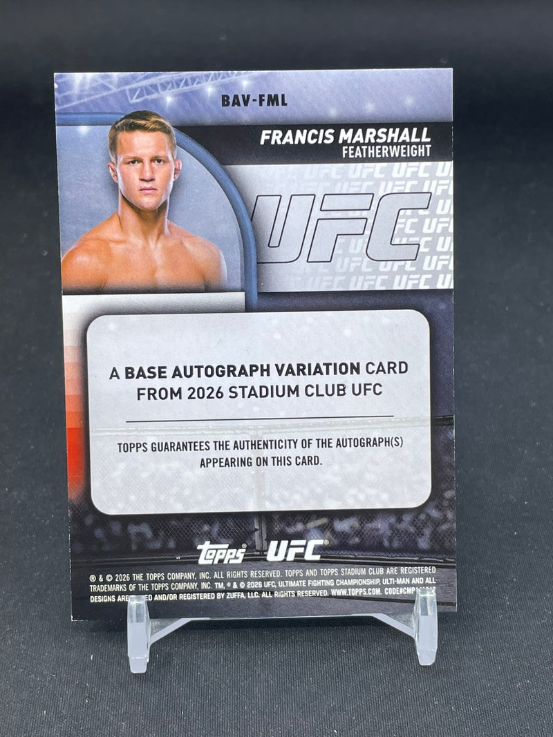 2026 TOPPS STADIUM CLUB - GOLD - F. MARSHALL - #BAV-FML - #'D/50 - AUTOGRAPH - RC