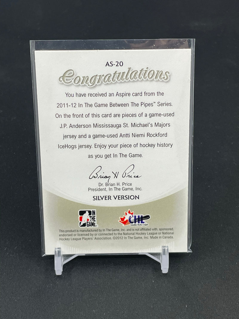 2011 IN THE GAME BETWEEN THE PIPES - SILVER VERSION - ASPIRE - J. ANDERSON / A. NIEMI -