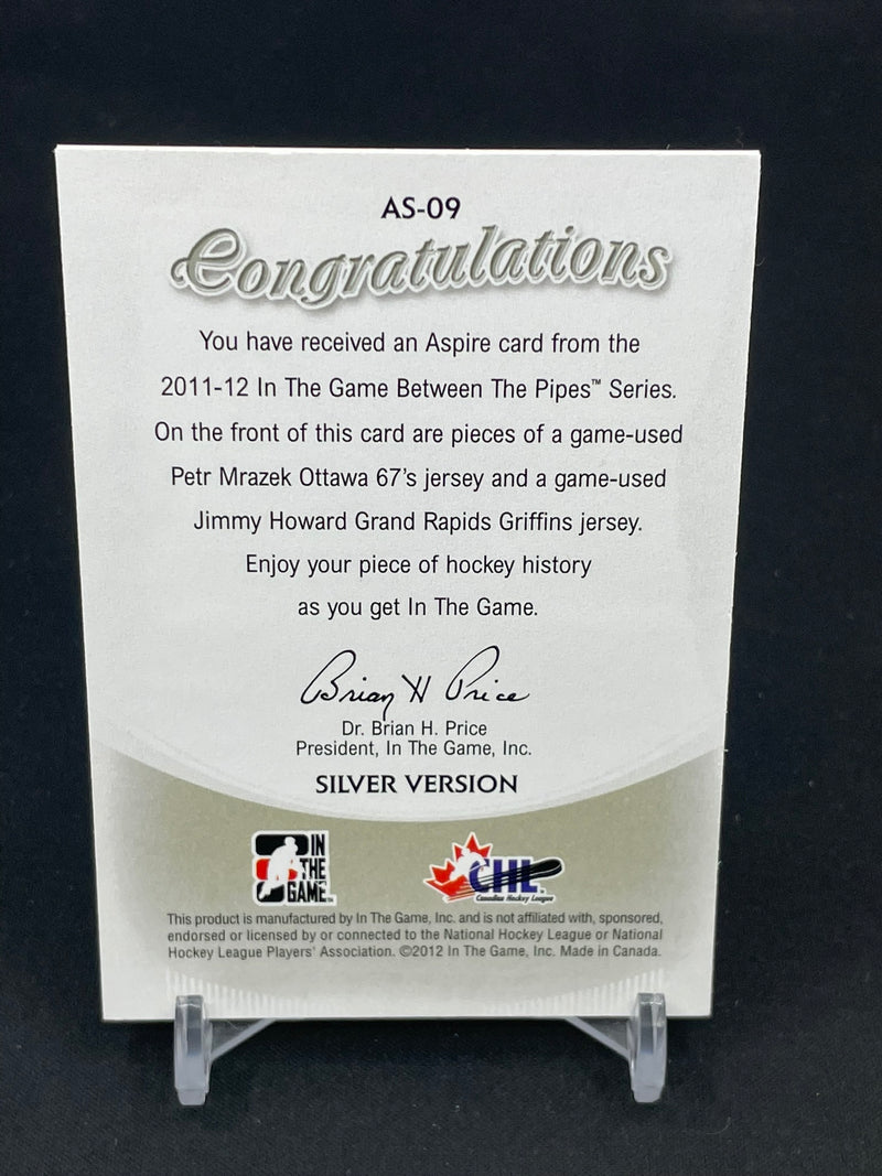 2011 IN THE GAME BETWEEN THE PIPES - SILVER VERSION - ASPIRE - P. MRAZEK / J. HOWARD -