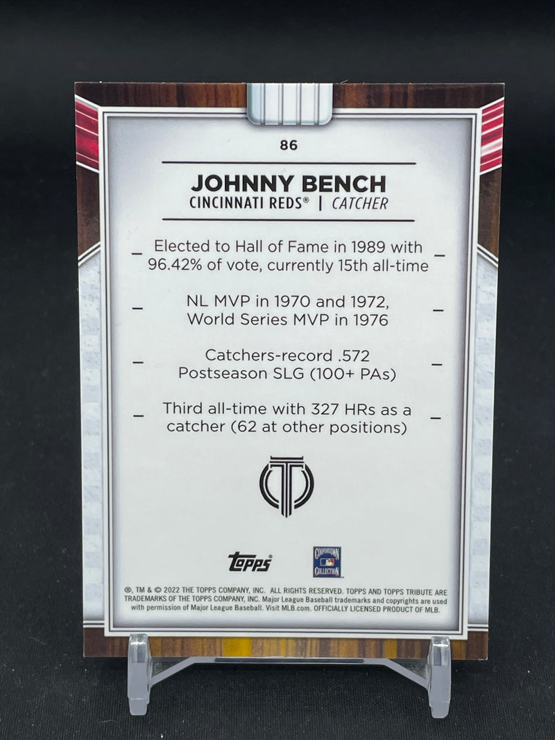 2022 TOPPS TRIBUTE - ORANGE - J. BENCH - #86 - #'D/25