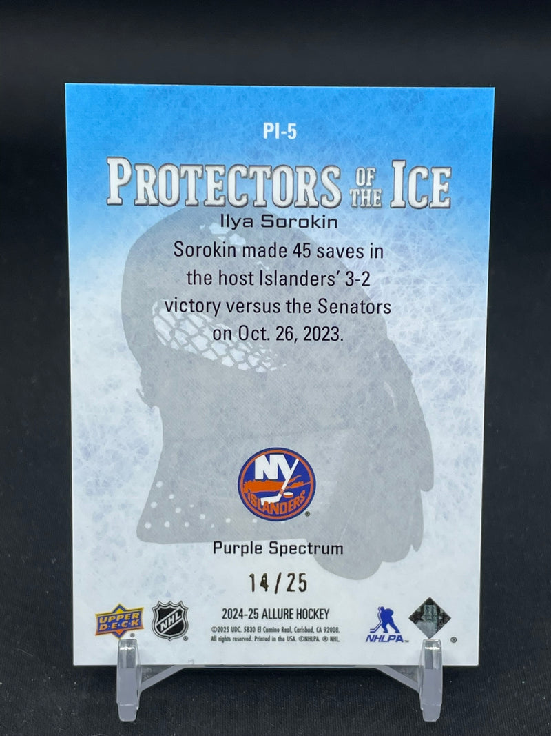 2024 UPPER DECK ALLURE - PURPLE SPECTRUM - PROTECTORS OF THE ICE - I. SOROKIN - #PI-5 - #'D/25
