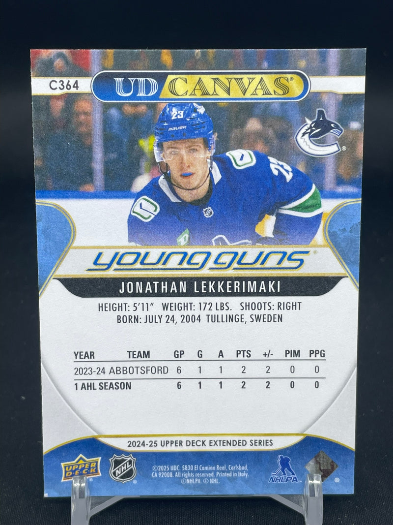 2024 UPPER DECK EXTENDED SERIES - UD CANVAS - YOUNG GUNS - J. LEKKERIMAKI -