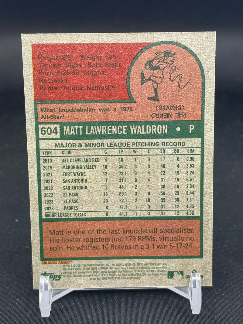 2024 TOPPS HERITAGE HIGH NUMBER - GREEN - MINI - M. WALDRON -